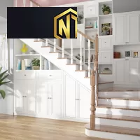 KỆ CẦU THANG NGỌC THỊNH GỖ SỒI